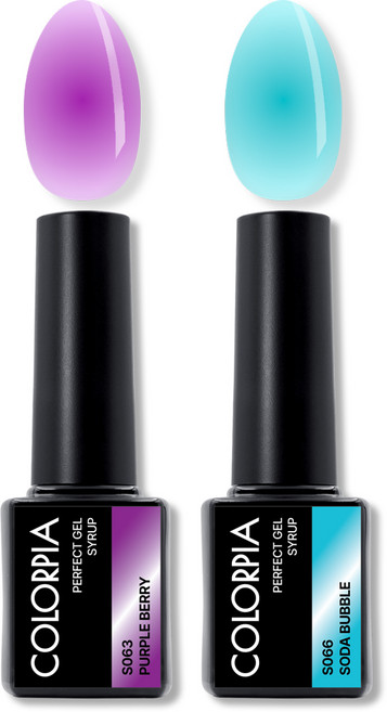 칼라피아 원스텝 퍼펙트젤 시럽 젤네일 세트, 1세트, 04. 퍼플베리 + 소다버블