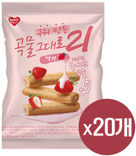 개미 구워만든 곡물그대로 21곡 딸기, 150g, 20개