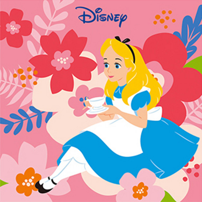 DIY 디즈니 보석십자수 앨리스 핑크블러썸 25x25, 단품, 1개