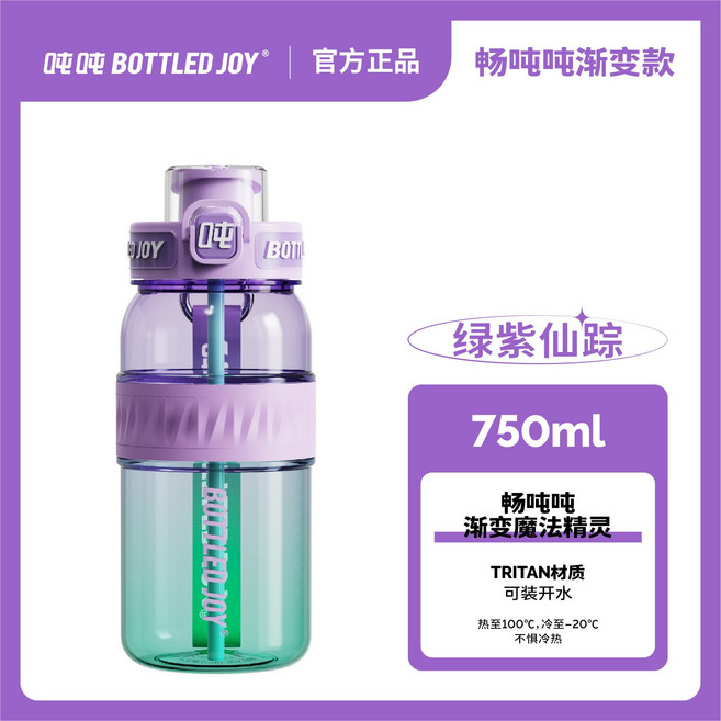 BOTTLED JOY 1000ml TRITAN吸管杯, 1套, 600ml