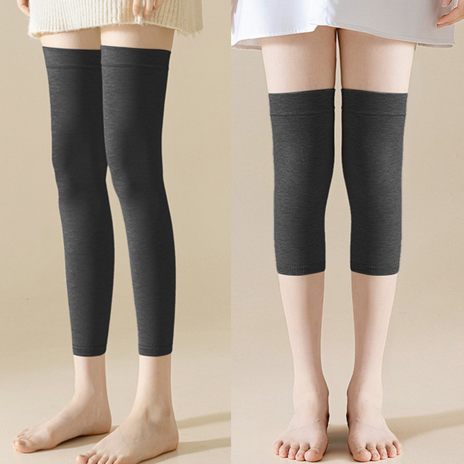 더간다 여성 롱 숏 발레 다리 발목 발토시 여름 레그워머 1+1, 블랙(롱+숏), 1개