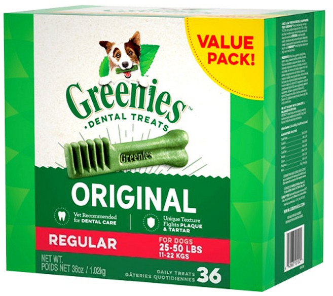 그리니즈 레귤러 밸류팩 36P 대용량 덴탈껌 칫솔껌, 1.02kg, 1개