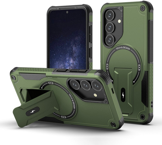 삼성 S24/S25/S26 플러스/울트라 및 아이폰17프로맥스 마그네틱 스탠드형 충격방지 매트 케이스 4각 에어백 MagSafe 방유 방지문 전체보호 하드케이스무광 지문방지남녀공용