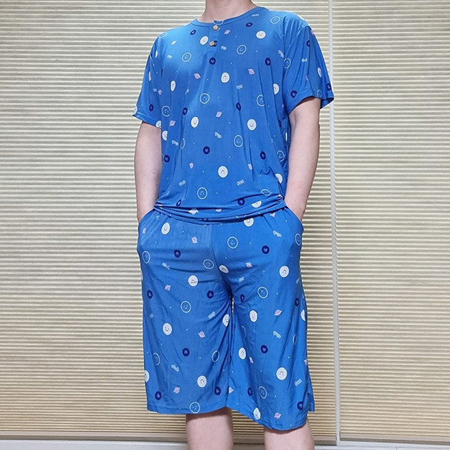 22SS 폭스 냉감 캐릭터 반팔 잠옷세트 남성용