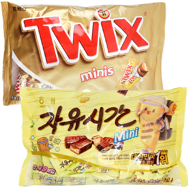 자유시간 미니 480g+트윅스 미니 500g 초코바, 1개, 480g