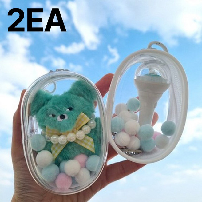 일리마 다용도 인형 투명 PVC파우치 2EA