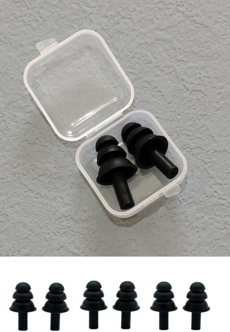 이라노우크 부드럽고 말랑한 물놀이 소음 귀마개, 10개, 블랙