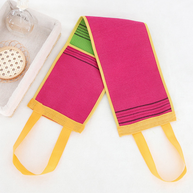 론조모니 손잡이 셀프 저자극 등밀이 때타월 목욕타월, 혼합, 1세트, 2개입