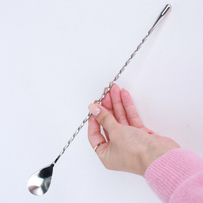 스텐 양면 머들러 대형 원형 스푼 스틱 고급형 305mm