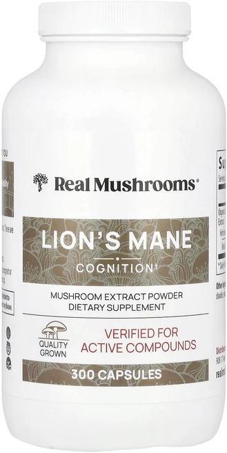 건강챙기세요 Real Mushrooms 노루궁뎅이버섯 버섯 추출물 분말 캡슐 300정 백살까지오래오래, RealMushrooms노루궁뎅이버섯버섯추출물분말캡슐3, 1개 - 쿠팡