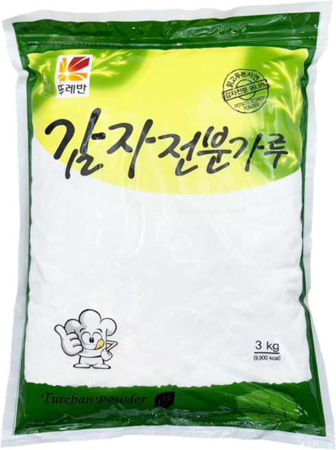 [뚜레반]감자전분 가루 99.9%, 1개, 3kg