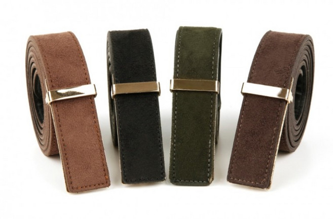 미니멀 세무 스웨이드 슬림벨트 남녀공용