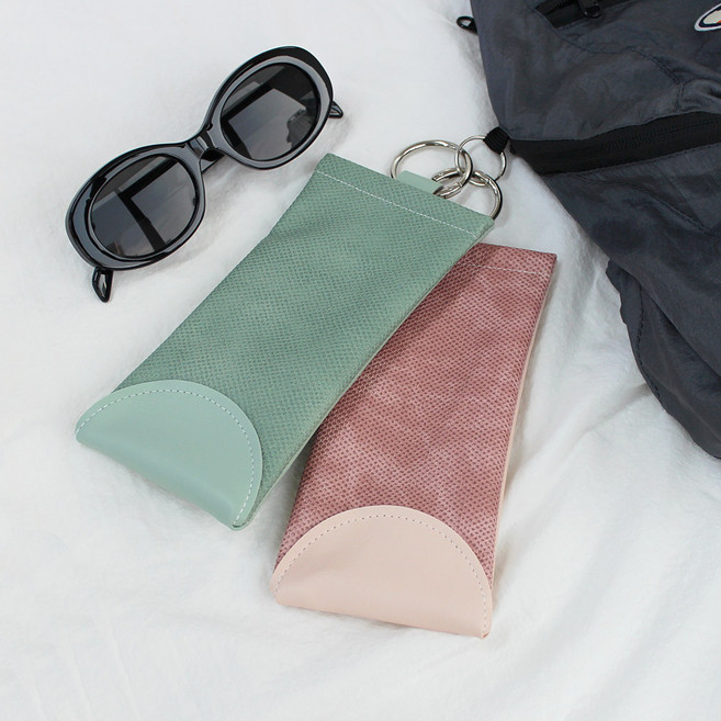 휴대용 여행용 가방걸이 선글라스 파우치 소프트 안경케이스 2개
