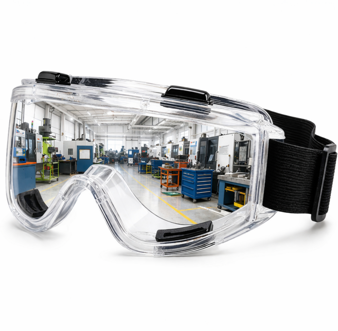 유주엘 작업용 안경 위에 쓰는 김서림방지 보안경, 1개, 투명