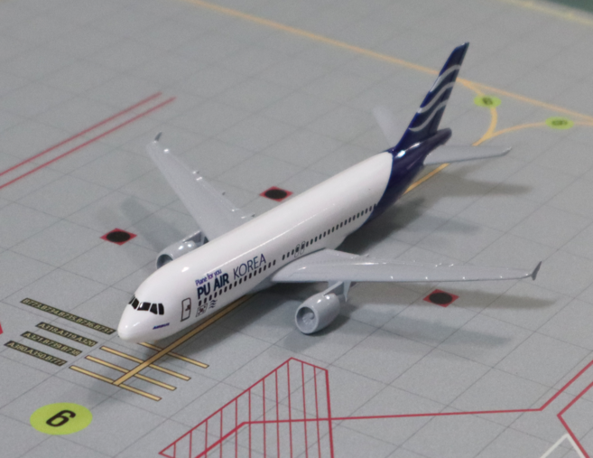 비행기 모형 다이캐스트 1:400 항공기 모형 대한항공 아시아나항공 외 28종 16cm 1:400, 모형 PU AIR KOREA A320, 1개
