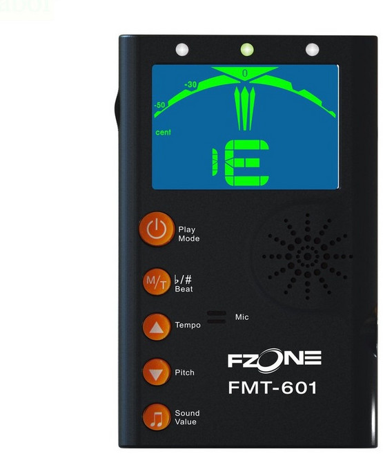 Fzone FMT-601 節拍調音器 節拍器 黑色 適用吉他 烏克麗麗 小提琴 貝斯, 1個