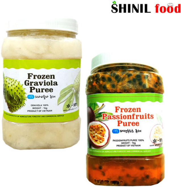 신정푸드 패션후르츠 퓨레 1kg + 그라비올라 퓨레 1kg
