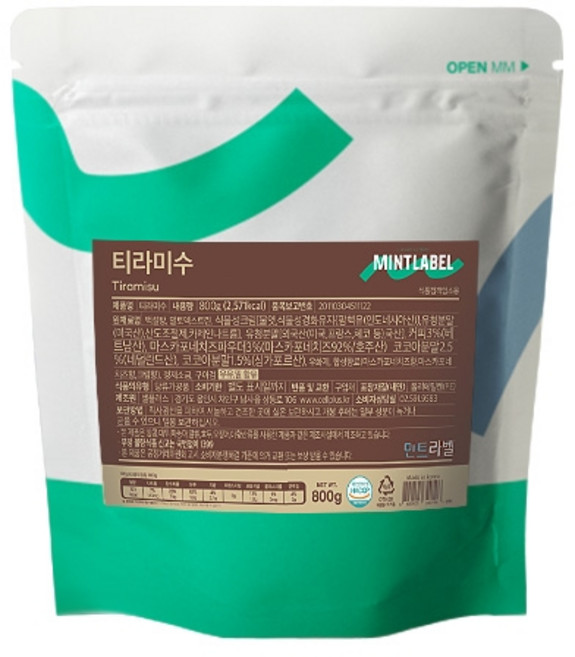 셀플러스 민트라벨 티라미수 파우더 800g, 1개, 1개, 1개입