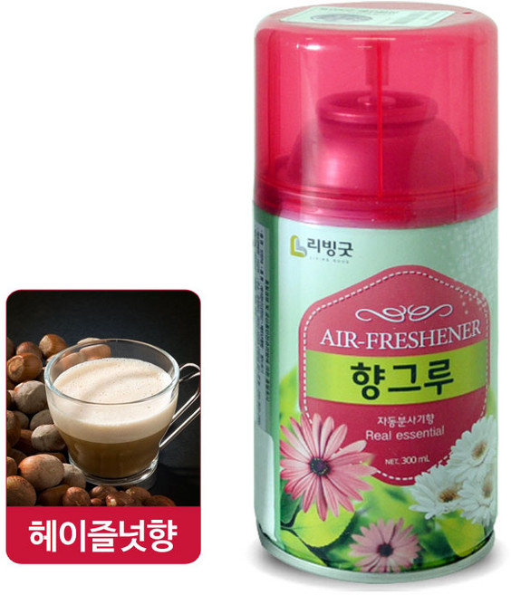 리빙굿 향그루 자동분사기, 280ml, 2개, 헤이즐넛향