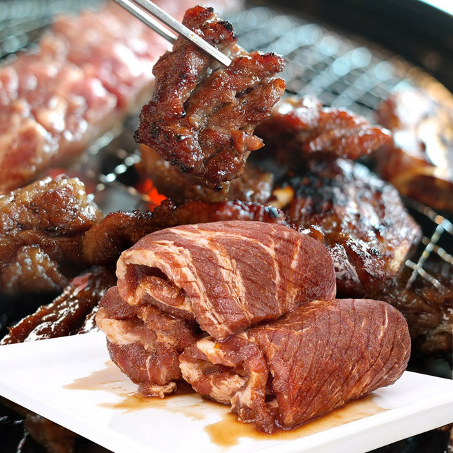 숯불 돼지양념갈비 왕구이 1kg, 1개
