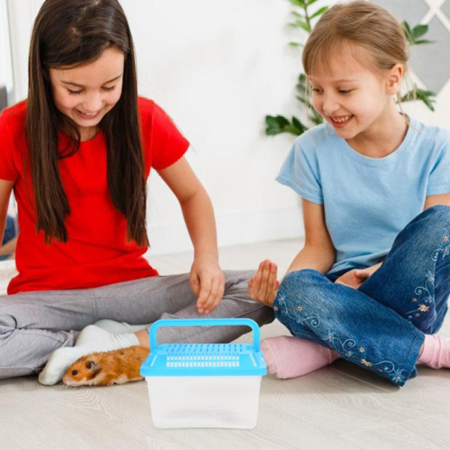 애완동물 운반 상자 플라스틱 어항 파충류 거북이 사육용 휴대용 수족관 거북이 사육 컨테이너