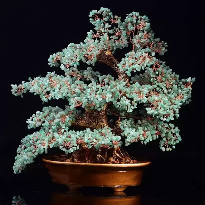 天然黃水晶發財樹 擺件, 咖啡底天然東陵玉無字和樂生財 小粒加密