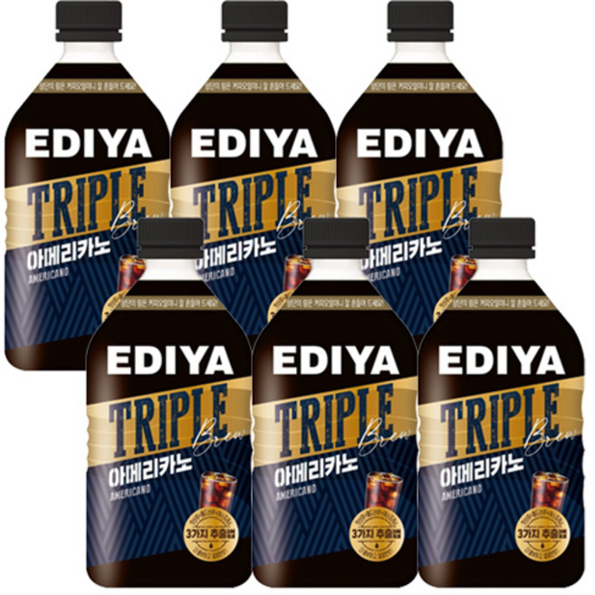 이디야 트리플 아메리카노, 500ml, 6개