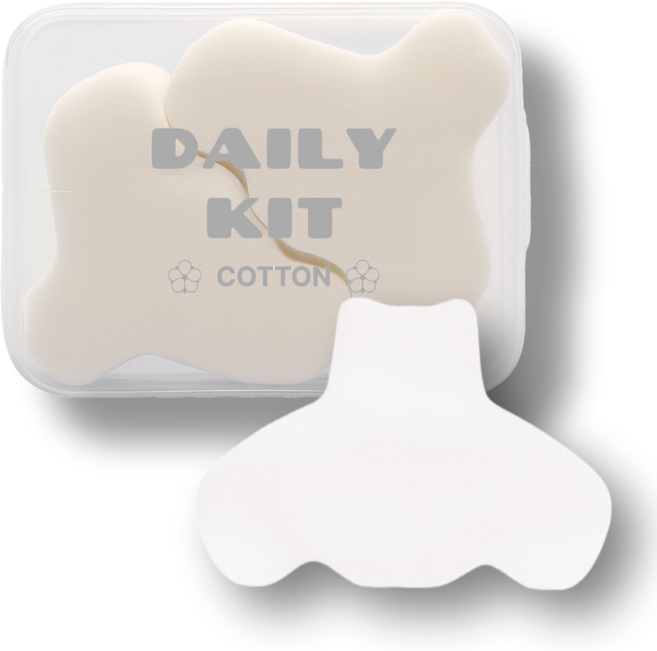 데일리킷 전용케이스포함 코 전용 화장솜 블랙헤드 피지 연화 녹이는 용 시트지 코팩, 1개, 200개입