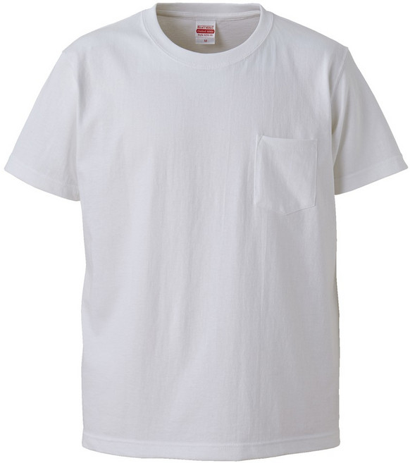 United Athle 重磅有口袋 素T 7.1oz UA4253, 001 白色,S