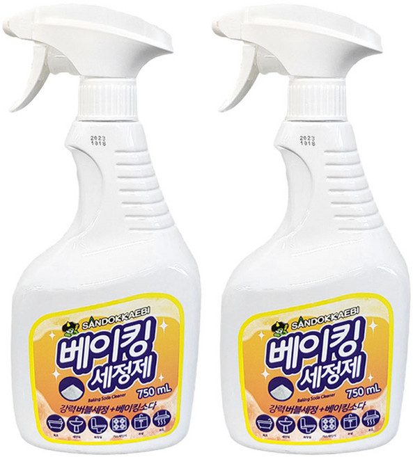 산도깨비 욕실용 주방용 베이킹 세정제 650ml, 2개, 750ml