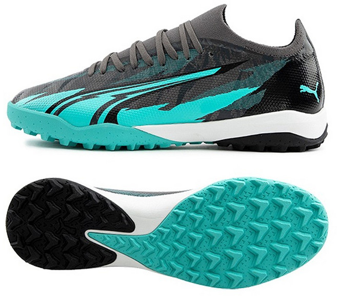 푸마 남성 풋살화 울트라 매치 러쉬 TT 네이비 민트 윙어