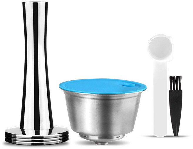Dolce Gusto 머신 재사용 가능한 캡슐 필터 컵 304 스테인레스 스틸 리필 커피 포드 크레마 메이커, 1pc-ti