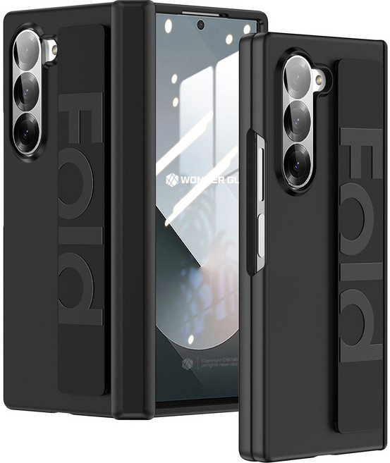 원더글라스 갤럭시 Z폴드5/6/7 힌지보호 풀커버 밴딩 스트랩 플렉스 S 케이스