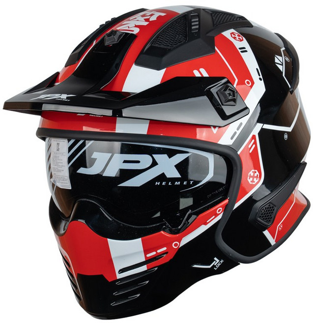 JPX 헬멧 MX-726R 오픈페이스 풀페이스 바이크 오토바이 모듈러 DOT ECE, 17.MX 11 유광