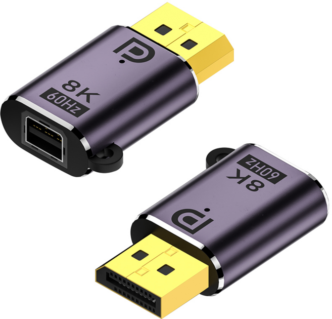 [JA241] Coms Mini DP to DP 컨버터 변환 젠더 미니 DisplayPort 디스플레이포트 8K@60Hz UHD 4K@120Hz, 상세페이지 참조, 1개
