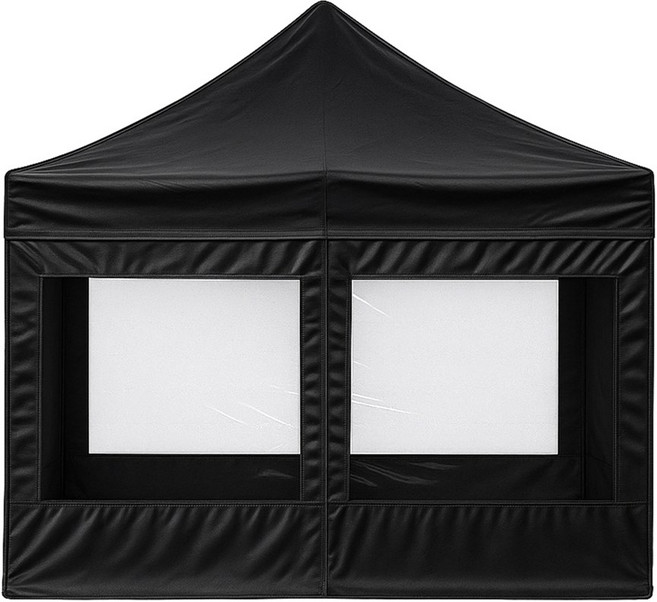 리브포어스 벨크로타입 접이식 캐노피 천막+프레임+바람막이(일반/투명), 블랙, [벨크로]지붕+프레임+투명4면바람막이4면, 2mx2m