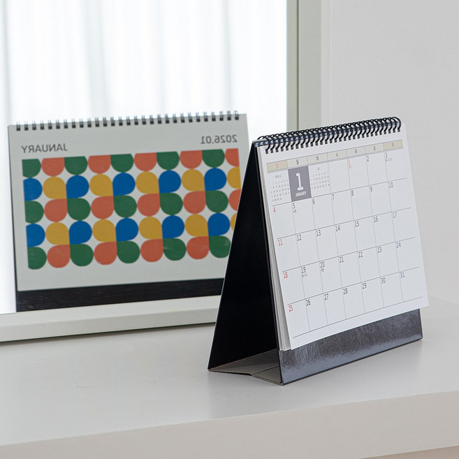 블루인쇼어 2026년 탁상 벽걸이 달력, 1개, 탁상용_일러스트