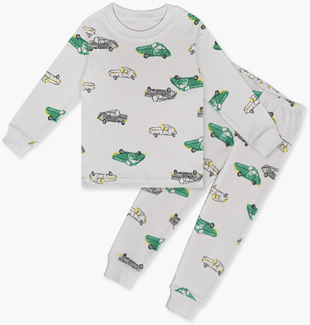 멜리스 국내생산 아동용 그린카 30수 후라이스 실내복 9부내의 상하세트