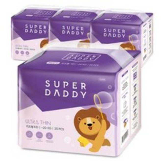 슈퍼대디 울트라씬 팬티형 기저귀 아동용 키즈형 ~20kg, 키즈형(Kid), 480매