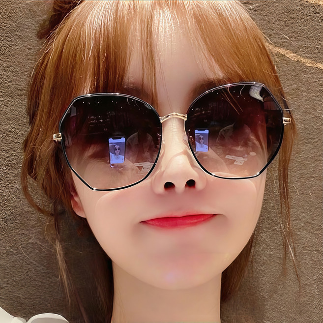 Serendipity Bloom 여성용 메탈 그라데이션 컬러 자외선 차단 선글라스 H158-015