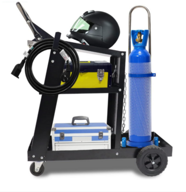 다용도 3단 카트 용접기 가스통 이동식 수납 공구, 1개