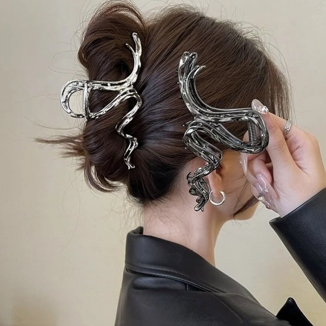 나엘 메탈 대형 헤어집게핀 2종세트