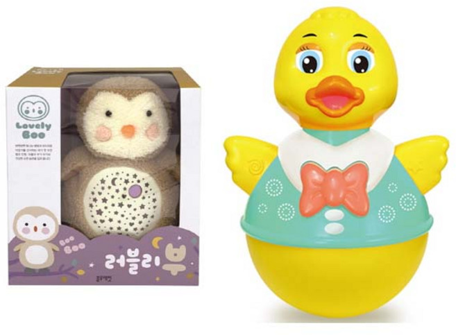 러블리 부 + 아기 오리 뮤직 오뚝이(2종세트)(블루래빗), 1개