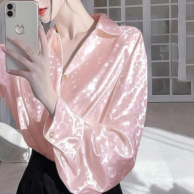 COSYEVNO 여성 실크 새틴 블라우스 긴팔 셔츠 봄가을 데일리 BCXcs-2