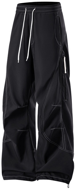 多口袋工裝褲男女同款寬鬆休閒長褲 戶外登山防水衝鋒褲