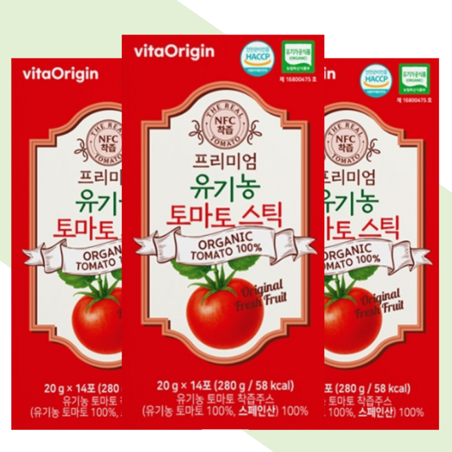 비타오리진 유기농 토마토스틱, 3박스, 20g