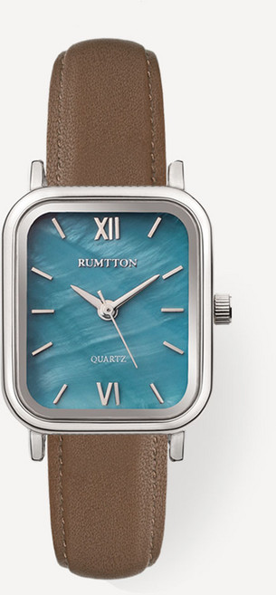 럼튼 하버 여성 자개 다이얼 가죽밴드 손목 시계
