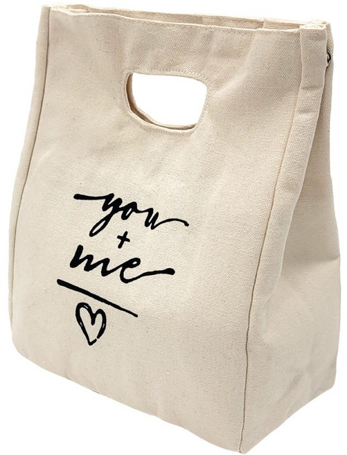 긱보드 심플 보온 보냉 소풍 런치 도시락 가방, 아이보리, 1개