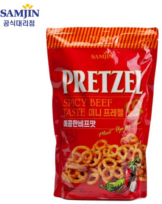 미니프레즐(매콤한맛) 800G/삼진-3개, 800g, 3개