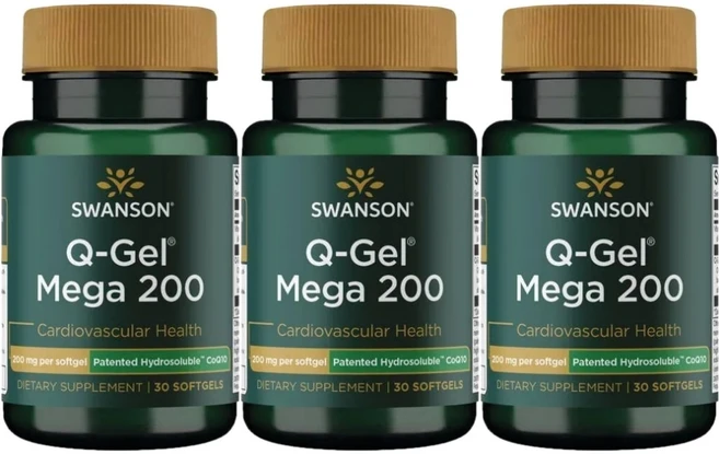 스완슨 큐젤 CoQ10 코큐텐 코엔자임 큐텐 Q10 메가 200, 3팩, 30정 - 쿠팡